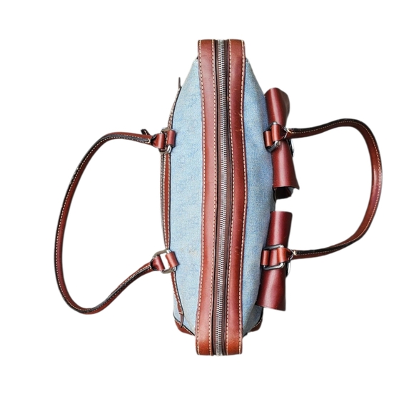 Dooney & Bourke Blue and Brown Shoulder Bag - Picture 5 of 11